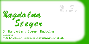 magdolna steyer business card